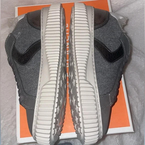 NWT VOILE BLANCHE LIPARI Charcoal Grey Fur Suede and Felt Sneakers - Picture 14 of 16